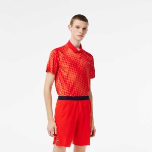 Red Lacoste Tennis x Novak Djokovic Shorts | IYCPKM-987