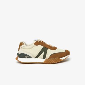 Tan/Gum Lacoste L-Spin Deluxe Winter Leather Outdoor Shoes | EDUFOK-684